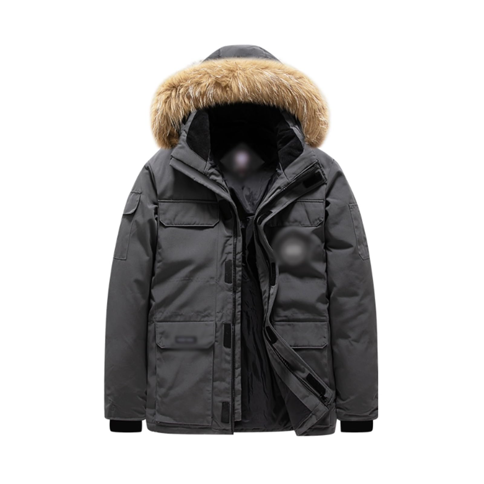 PWSHZ Cold Protection Men Waterproof Ski Snowboard Jacket Winter Coat with Detachable Hood for Travel Hiking Running Comfortable