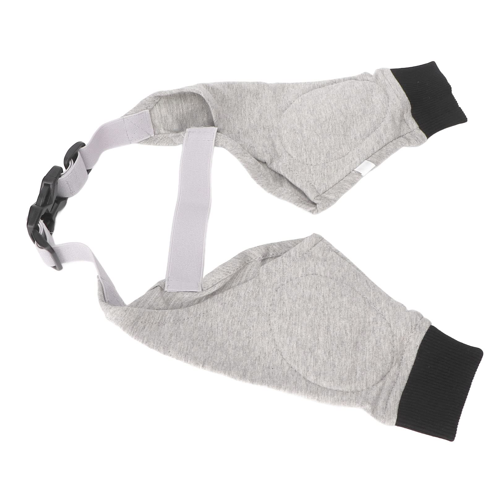 Protège-coude pour Chien, Respirant, Réglable, Chauffant Les Articulations, Manchon de Jambe Avant pour Chiens, Chiot, pour Articulations Blessées, Confortable, Coton/Polyester, Gris, Noir (L)