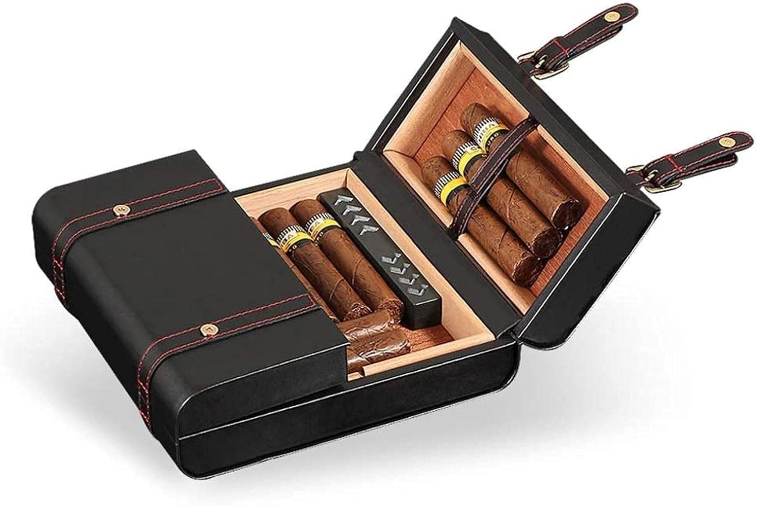 ROLTIN Cigar Humidor, Cigar Humidor Cigar Leather Case