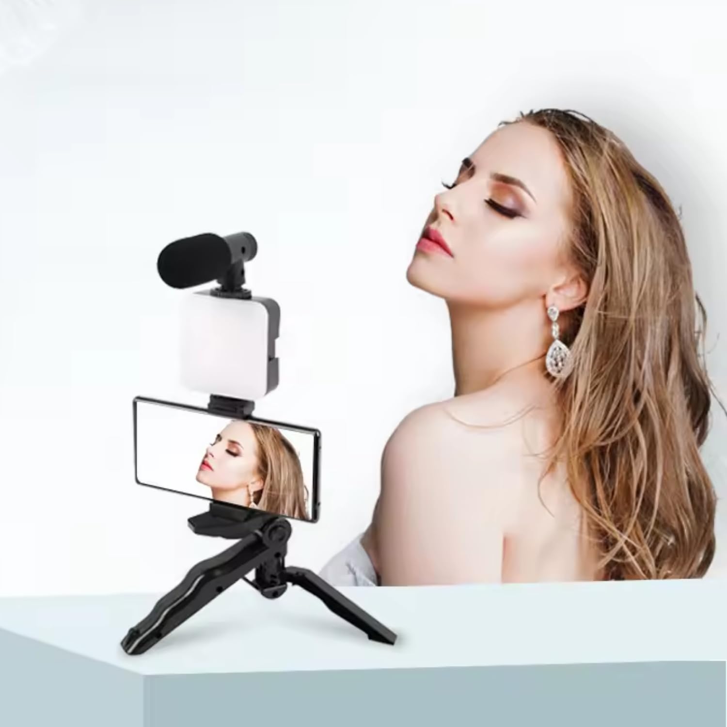 Dropwave 6-in-1 Vlogging Kit with Mini LED Light, Cardioid Microphone, Adjustable Tripod Stand, Phone Clip, & Wireless Remote for YouTube, Instagram, TikTok, Video Calls & Live Streaming (B0DC4BFTX3) Amazon Price History, Amazon Price Tracker