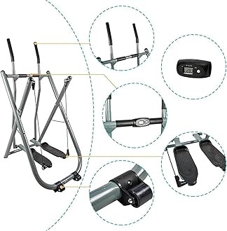 VBVARV Total Body Fitness Workout Exercise Elliptical Glider Supports 250-300Lbs with Low-Impact Design for Home Gym