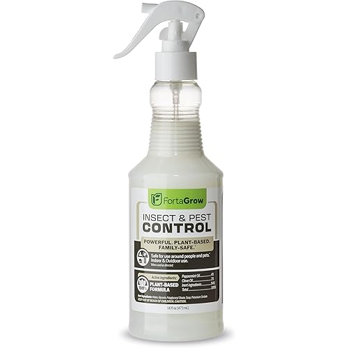 Insect & Pest Control Spray – Extra-Strength Peppermint & Clove Oil Formula – Kills & Repels Spiders, Ants, Gnats, Roaches & More – Family-Safe – Indoor & Outdoor – 16oz