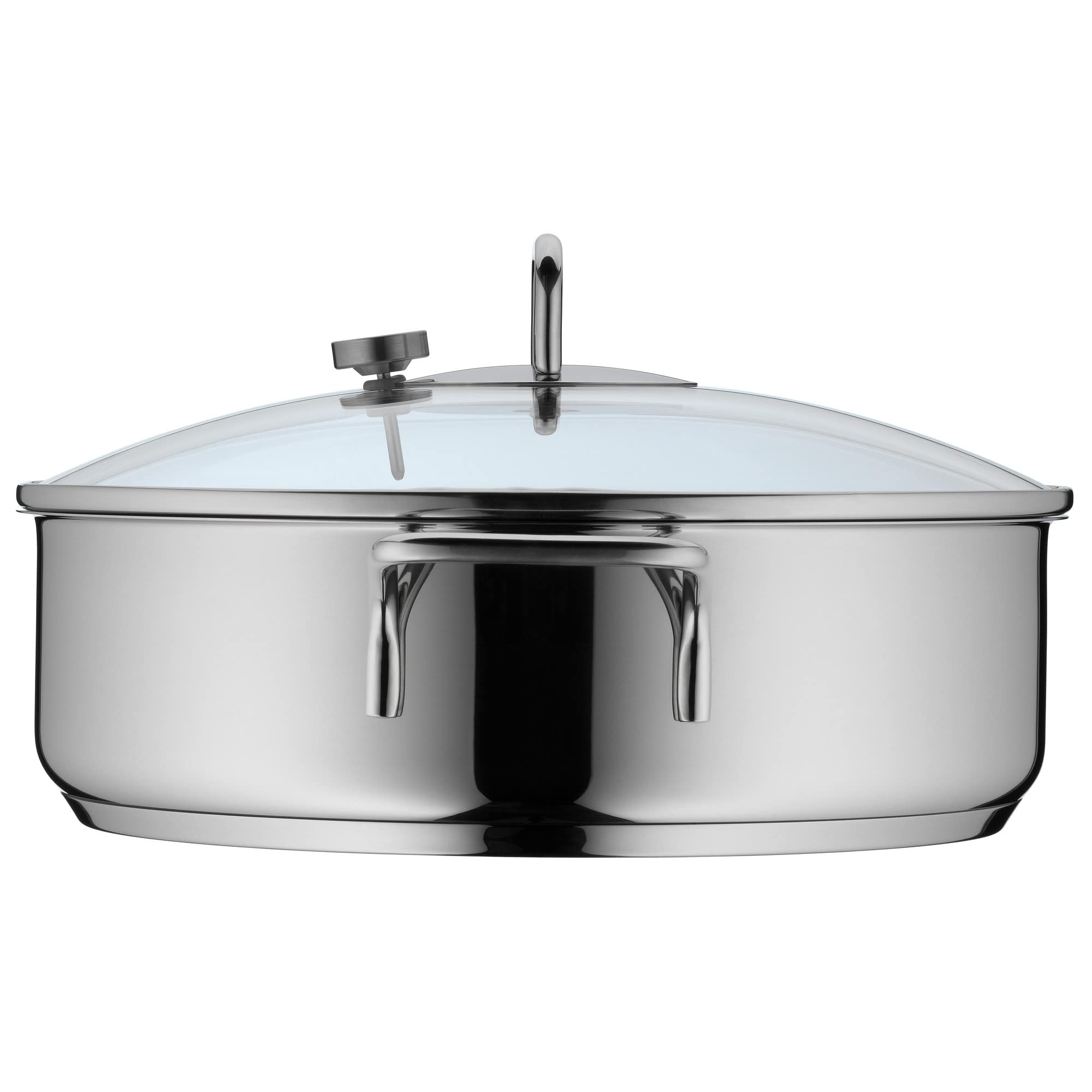 Torréfacteur WMF 8,5L Avec Couvercle - Induction, Four, Acier Inox Cromargan, Thermomètre Inclus