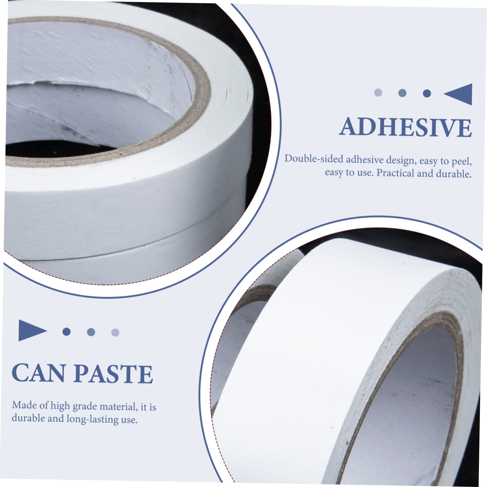 Housoutil 5 Set Nastro Biadesivo Adesivo Forte Nastro Per Ufficio E Te Viscosità Design Facile Usare E Metri Adatto Per Varie 4 * 5