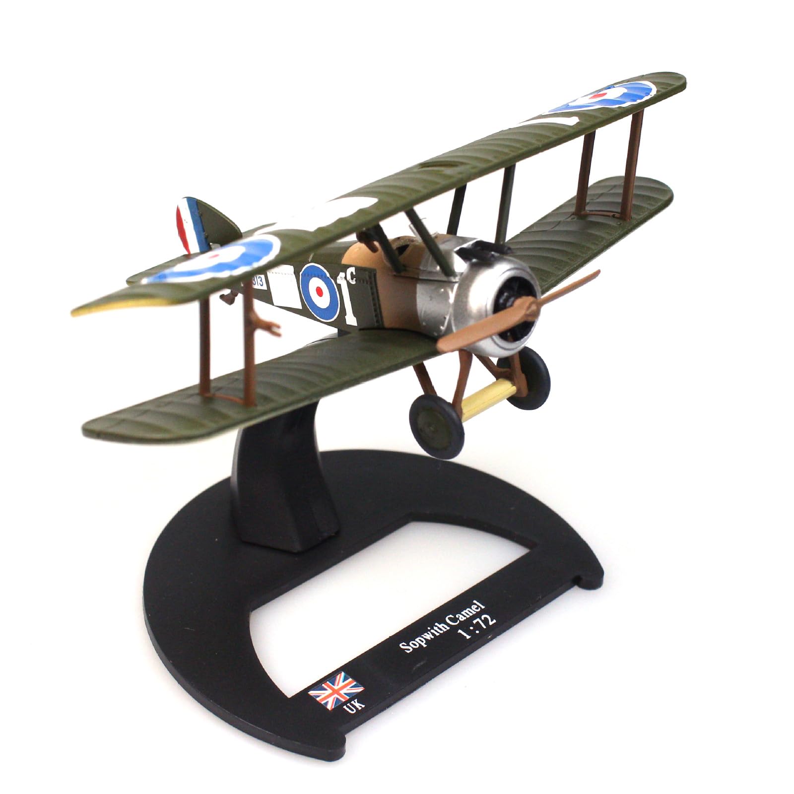 ZEZEFUFU 1:72 Alloy WWI British Sopwith Camel F.1 Biplane Fighter Model Aviation Science Exhibition Model