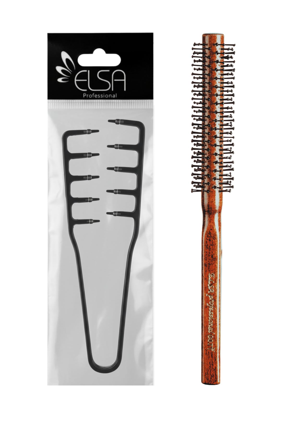Elsa Professional Mucizevi Tarak ve 007 İnce Saç Fırçası Set