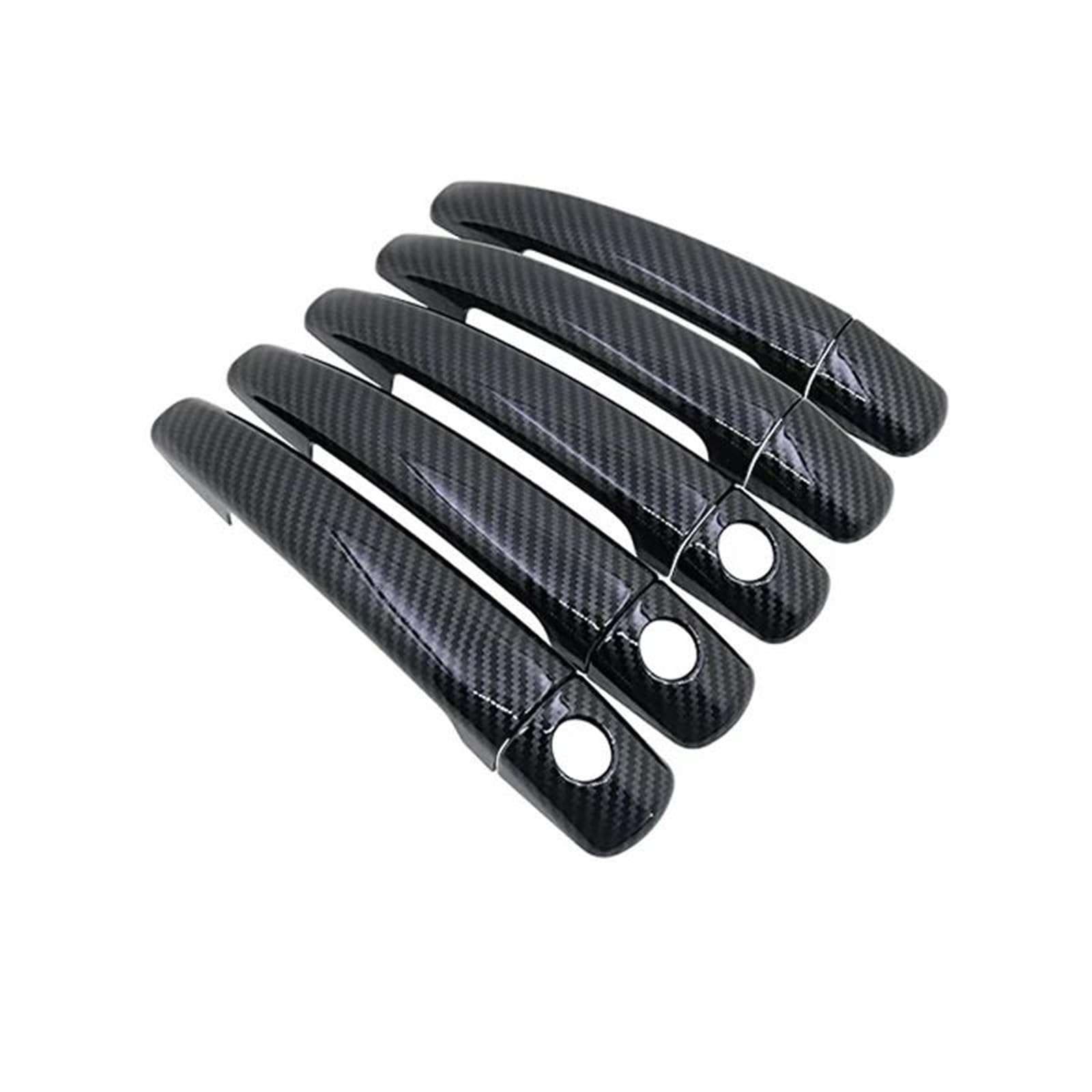 Jtwmty Style11 Side Door Parts Car Outer Door Handle Covers Trim For Citroen Ds3 2009~2019 Gloss Black Carbon Fiber Chrome Style Sticker Gadget(Style11)