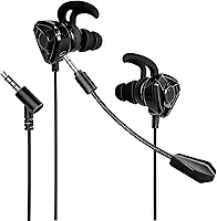 Fones de ouvido com microfone para jogos, fones com fio para jogos, compatíveis com PC, PS4, PS5, Xbox One, fones estéreos com graves destacáveis, cancelamento de ruído, com microfone (negro)