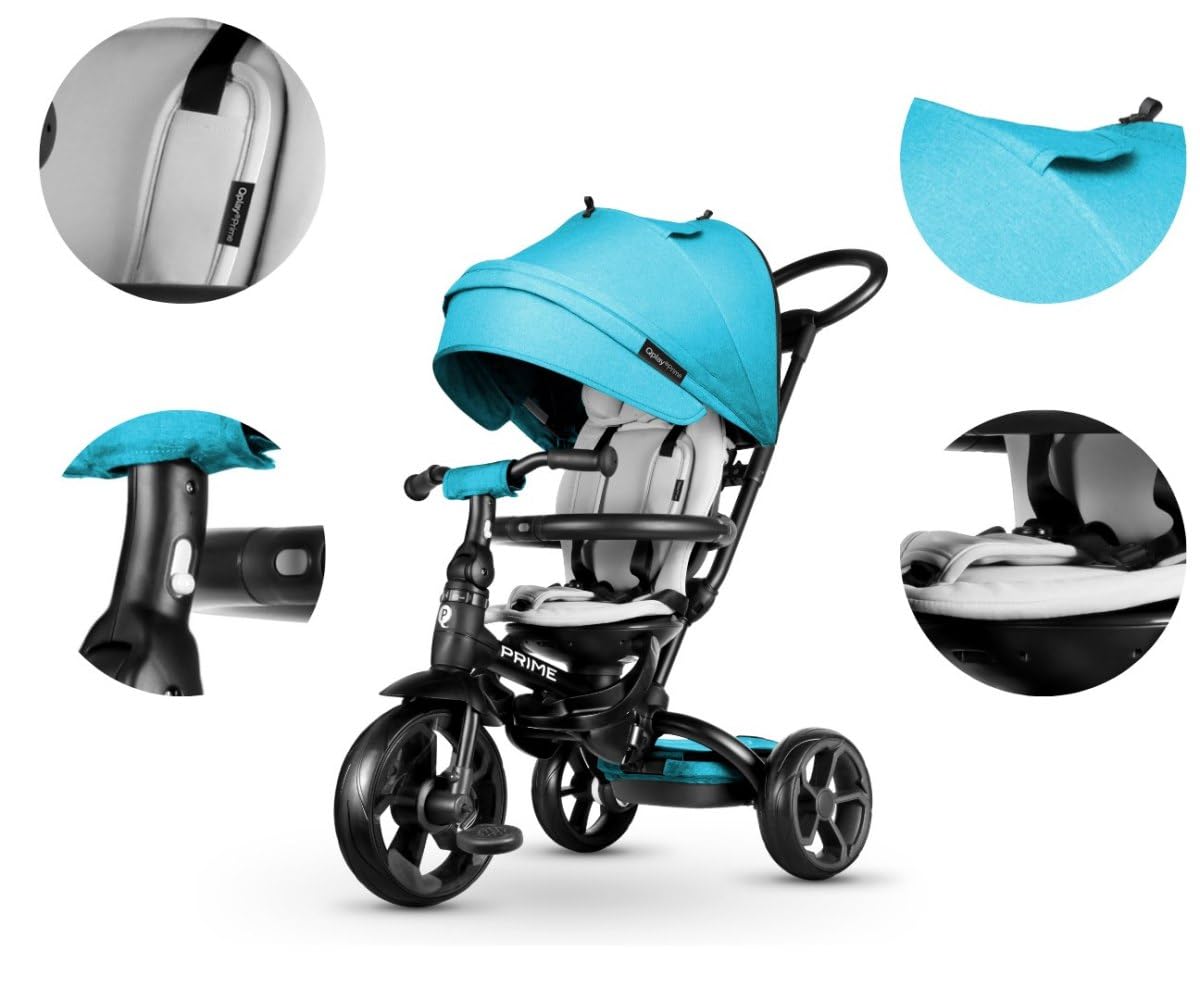 Qplay - Prime Triciclo Evolutivo 3 in 1, Colore Blu, Qp100.00