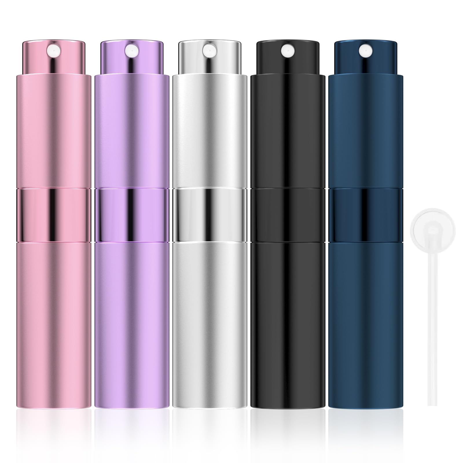 Newpop 5 Pezzi Porta Profumo da Viaggio, Spruzzino Profumi, Atomizzatore, Nebulizzatore Boccetta, Flacone Spray Vuoto Boccette Contenitore Bottiglia, Nebulizzatori Flaconi Bottiglie, 8ML, 5 Colores