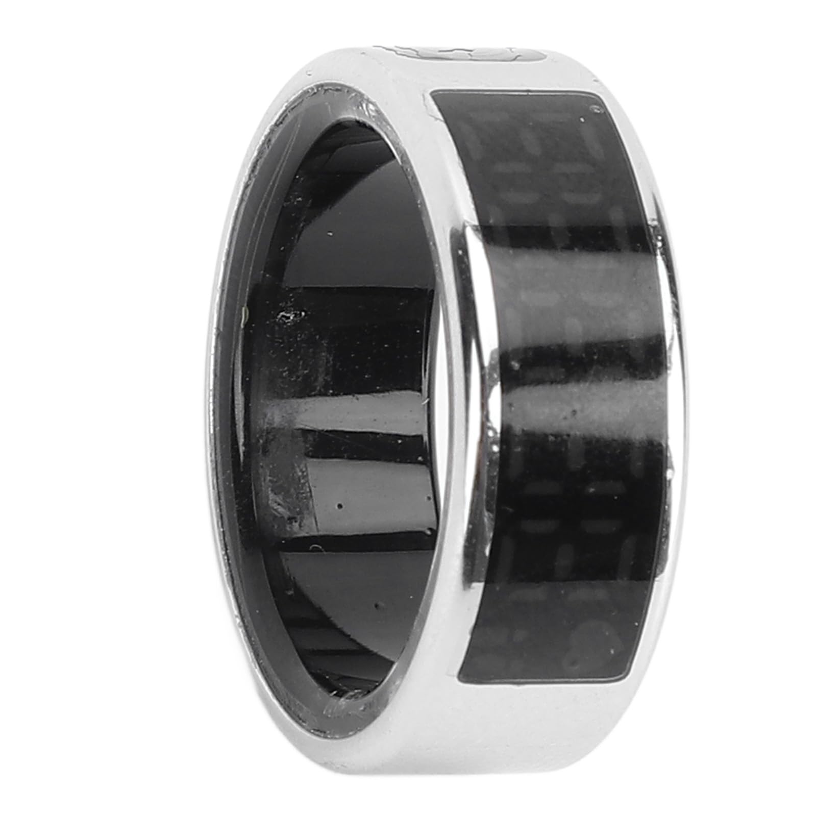 Smart Ring Fitness Tracker per Uomo Donna, Touch Screen per Esercizi Salutari Argento, IP68 con Vano di Ricarica (Taglia 12 (ID 21,4 mm/0,84 pollici C 67,2 mm/2,65)