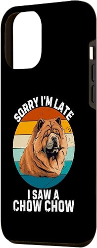 Miniatura 2 de iPhone 15 Plus Vintage Cute Chow Chow Dog Sorry I'm Late I Saw A Chow Chow Case