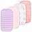 Bassinet Sheets Girl- 4-Pack Soft Fitted Bassinet Sheets, Organic Cotton, Breathable & Cozy, Fits 32x16x4 Inch Rectangle, Oval & Hourglass Mattresses (Lavender-Pink)