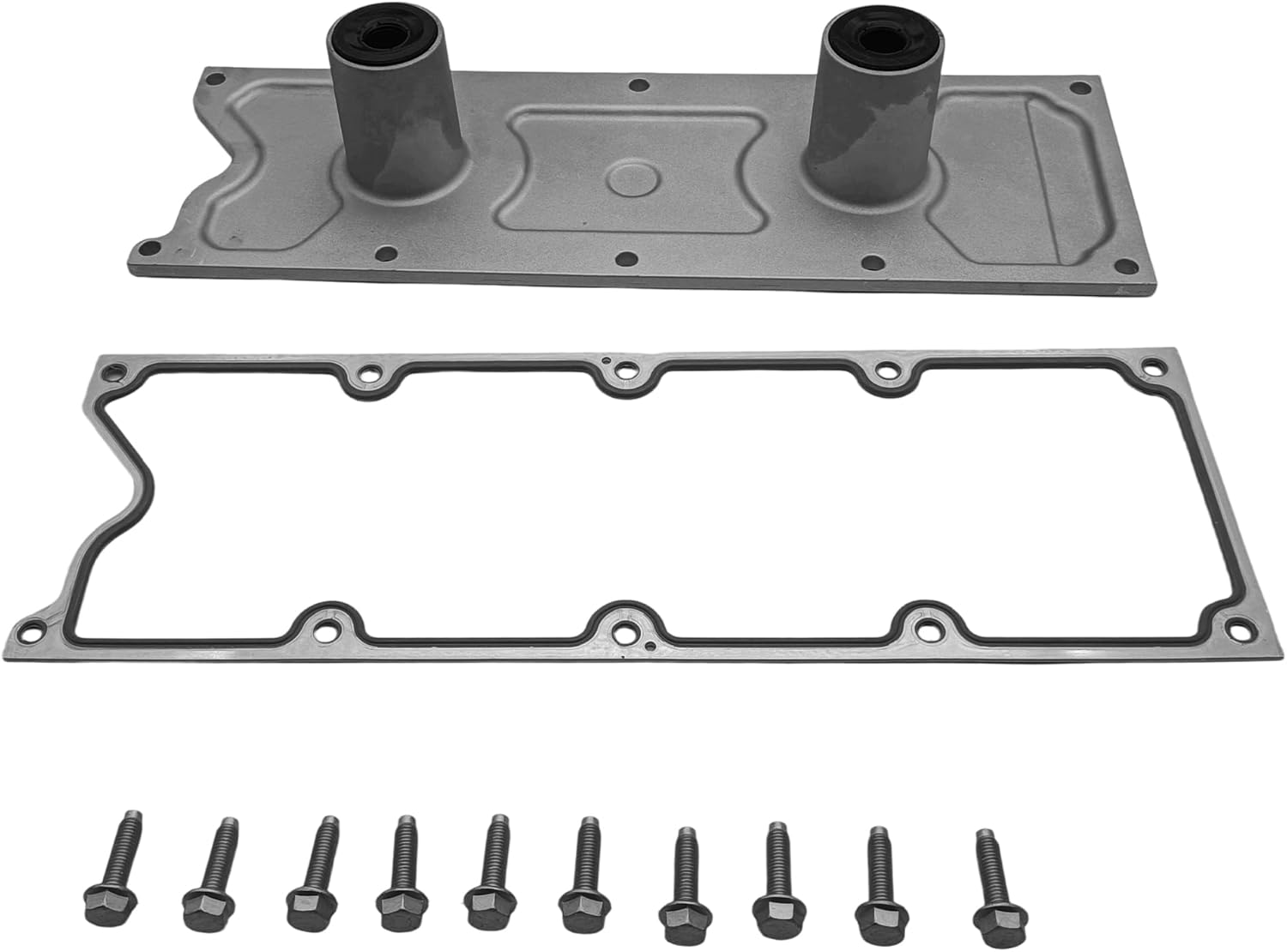 Engine Valley Pan Cover & Gasket Compatible with Chevrolet Silverado 1500 Suburban Corvette GMC Yukon Buick Hummer Pontiac Replaces 12561107