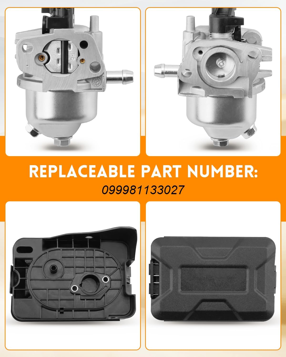 Huayi High Pressure Washer Carburetor Carb Air Filter Kit Fit for Ryobi RY802900 Replace 099981133027