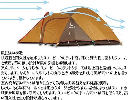 Miniatura 6 de Snow Peak SDE-001RH Tienda de campaña, cúpula de servicios M, para 5 personas