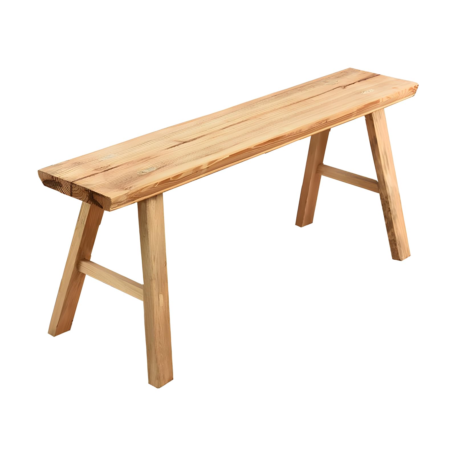 Banc rustique en bois massif 98 cm pour une entrée chaleureuse et un salon optimisé