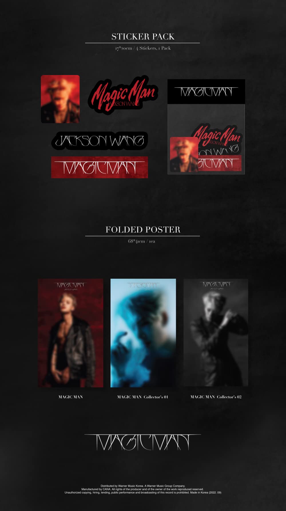 Jackson Wang GOT7 - MAGIC MAN (Vol.2) Album+Free Gift (MAGIC MAN ver.)