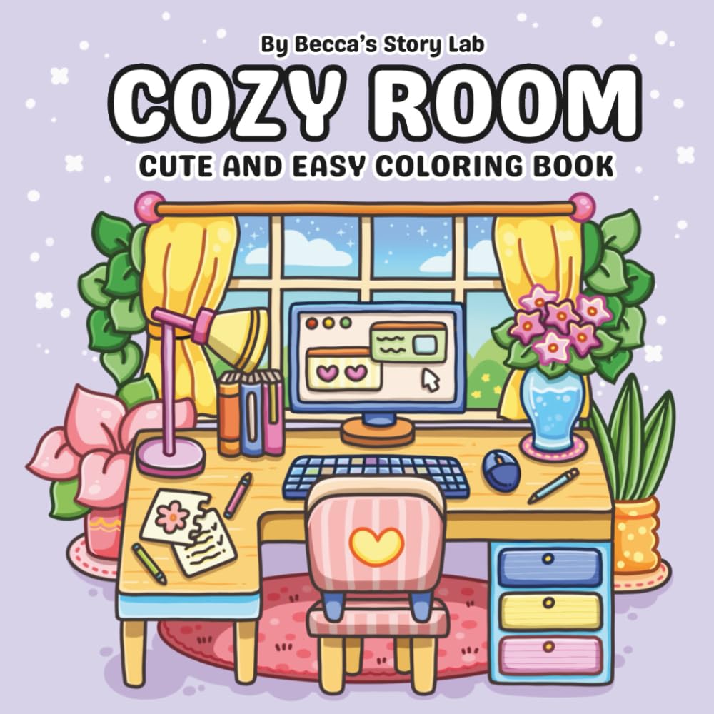 Cozy Room: Coloring Book for Adults and Teens Featuring Cozy Room Scenes with Cute and Easy Designs for Relaxation and Chill