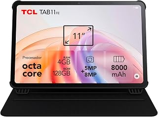 TCL Tab 11 FE | Tablet Android 14 | Pantalla 10.95” | 4GB RAM + 128GB | Flip Cover