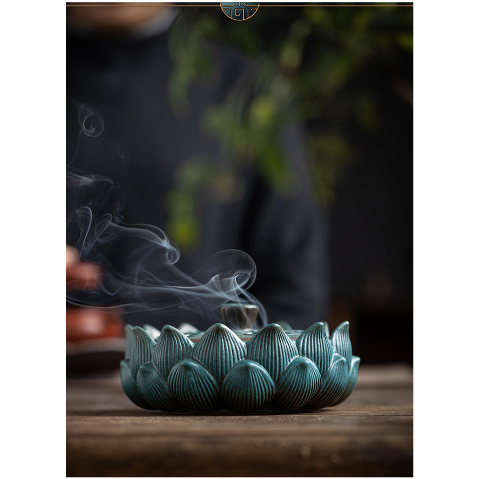 Ceramiczny palnik kadzidełkowy w stylu vintage, 16,5 cm 16,8 cm, żaroodporny kadzielnica do herbaciarni