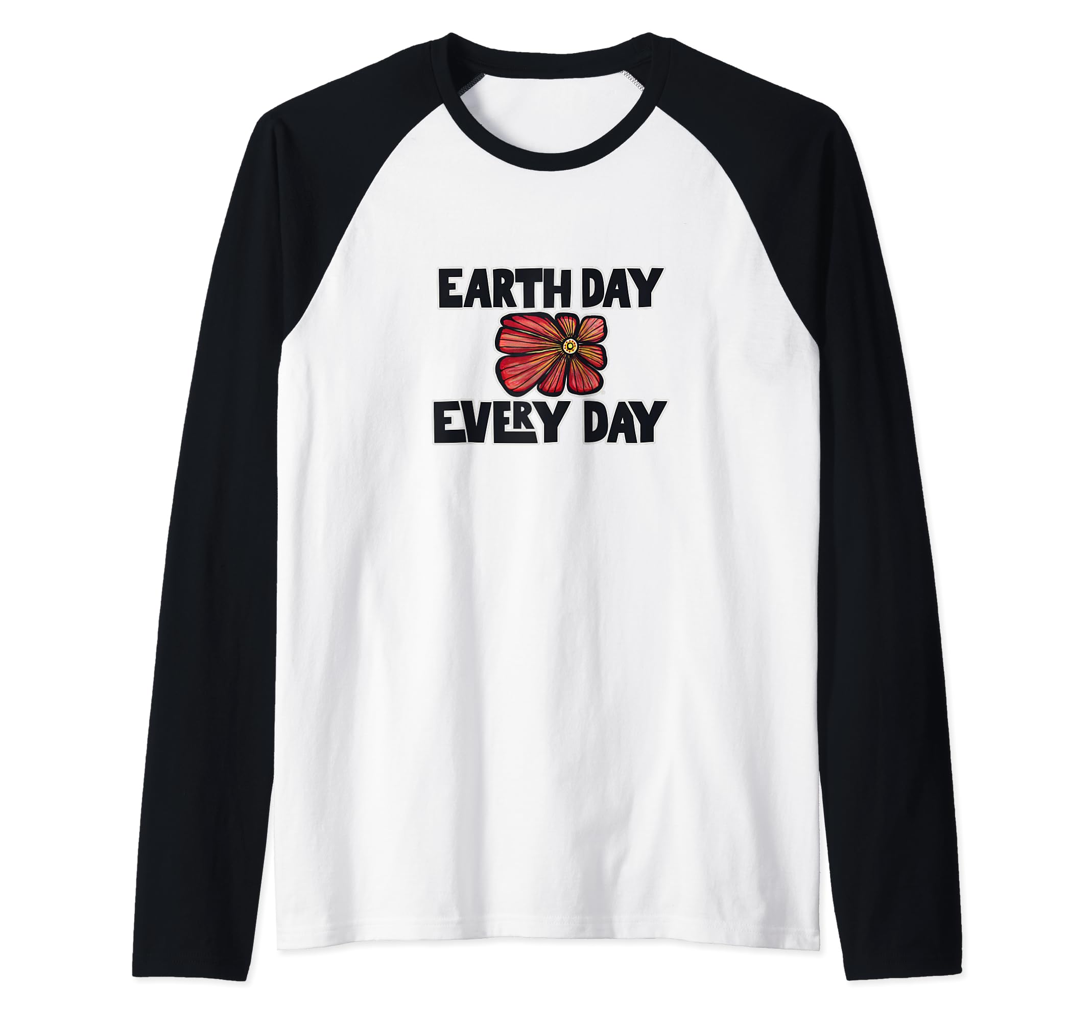 Earth Day Every Day Earthy Raglan Baseball Tee