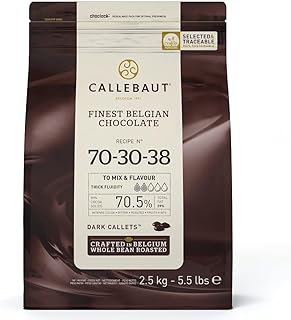 Callebaut 70% dark chocolate chips (callets) 2.5kg