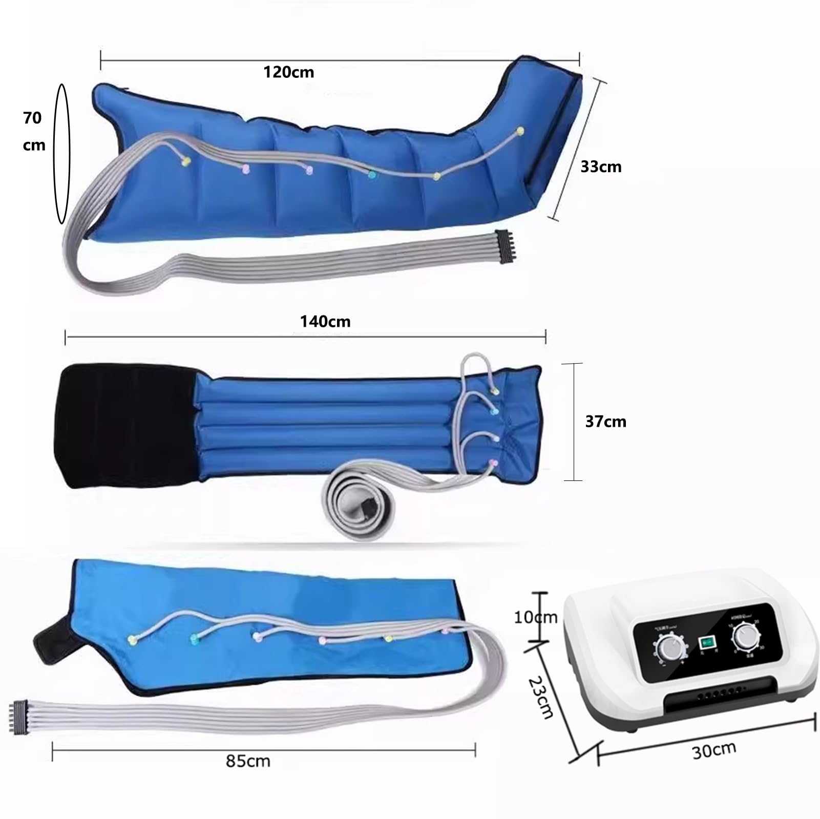 Masajeador De Drenaje Linfático, 6 Cavidades XXL Presoterapia Para Casa Masajeador De Compresión De Aire Eléctrico Para Brazo, Cintura, Máquina De Masaje De Piernas Dolor Relajado Reducir