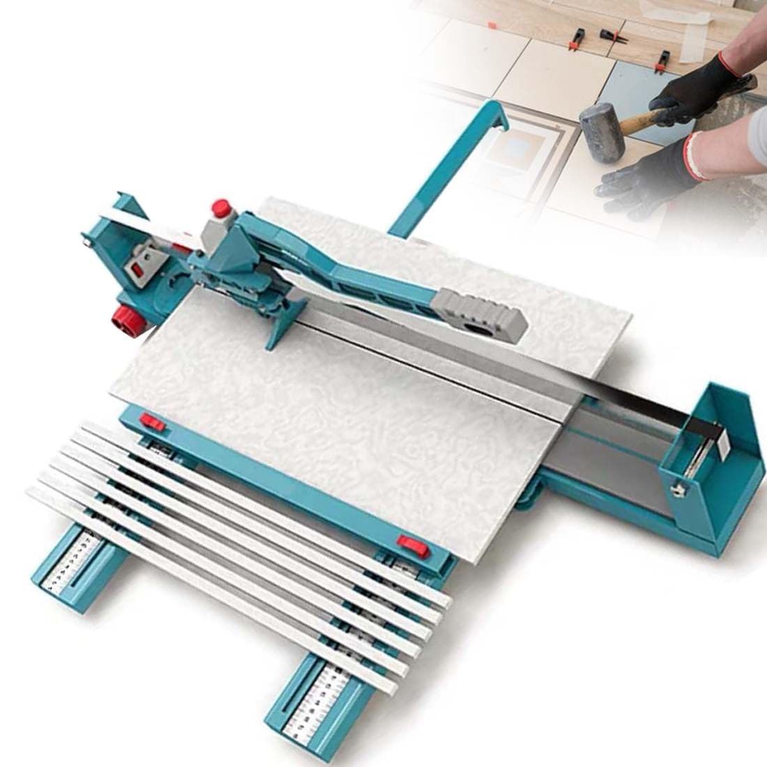 GYKOZY Manual Tile Cutters All-Steel Frame,Tile Cutting Machine,Tile Cutters Hand Tool for Precision Cutting Porcelain Ceramic Floor Tiles, Tungsten Carbide Cutting Wheel