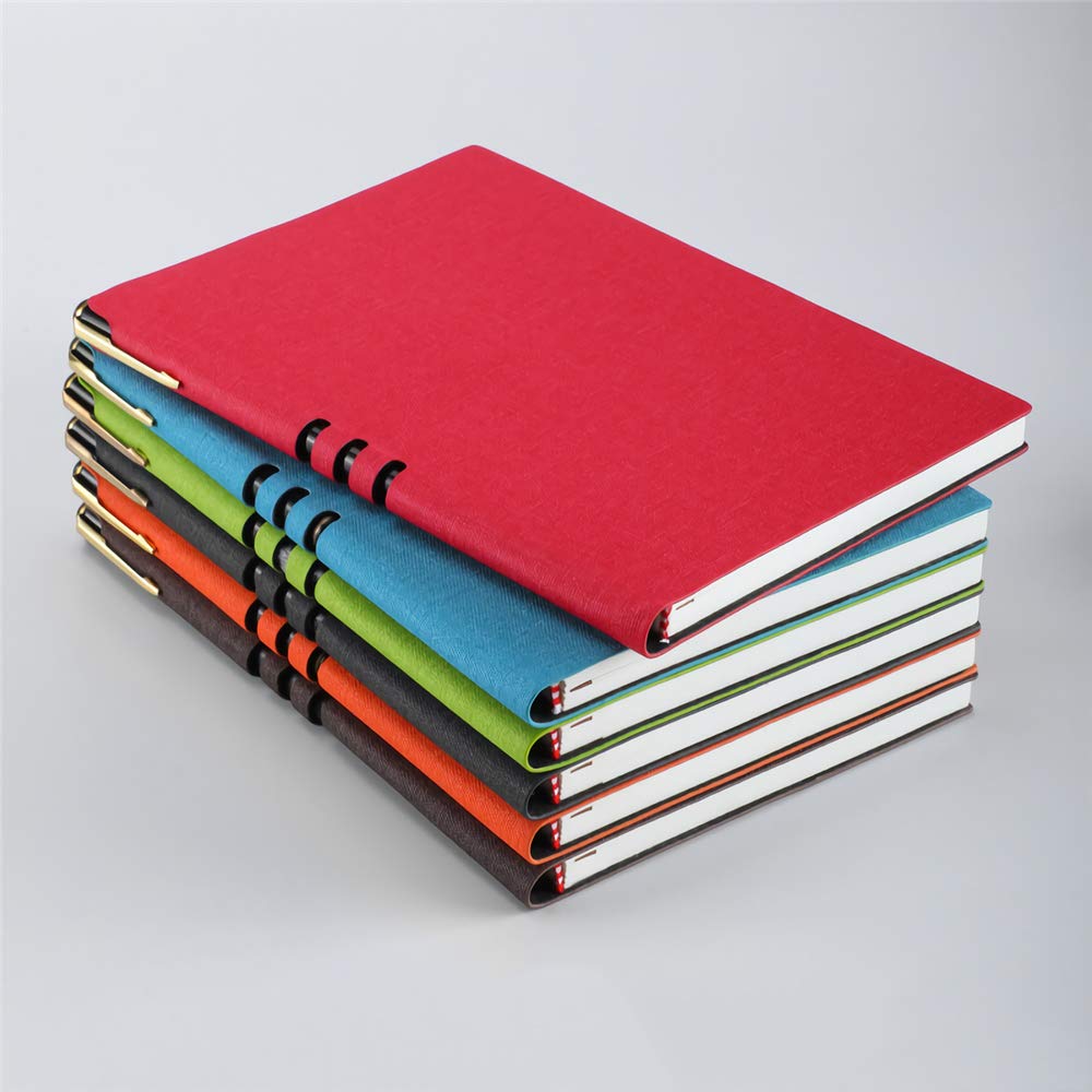 VIDOO A5 Business Office Notebook Creative Soft Leather Daily Work Notebook Papeterie Écriture Carnet Fournitures De Bureau - Bleu