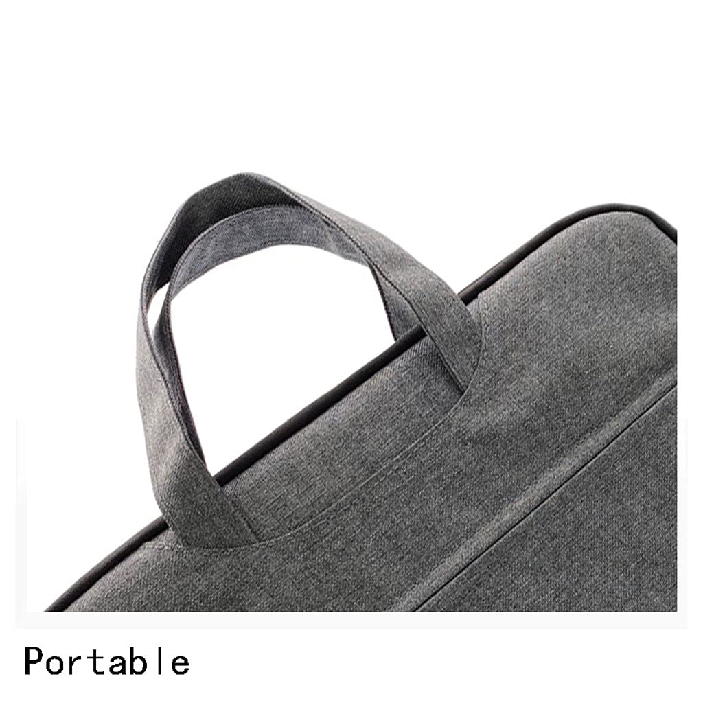 Cartelle portadocumenti Borse di business borse da ufficio Borse a doppio strato Borse di tela a doppio strato Borse da computer A4 File File Pocket con cerniera Pocket (Nero / Grigio) Borsa porta doc