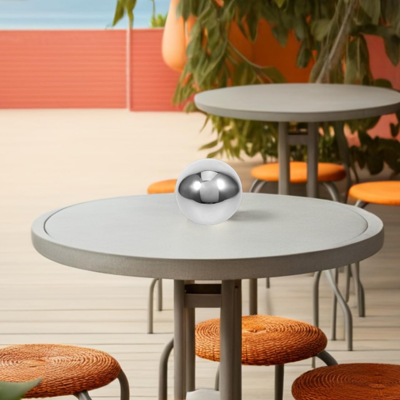 Alasum Boule Réfléchissante en Acier Inoxydable 30 CM Décoration de Jardin Boule Miroir Réfléchissante Ornement Extérieur Effet Contemporain