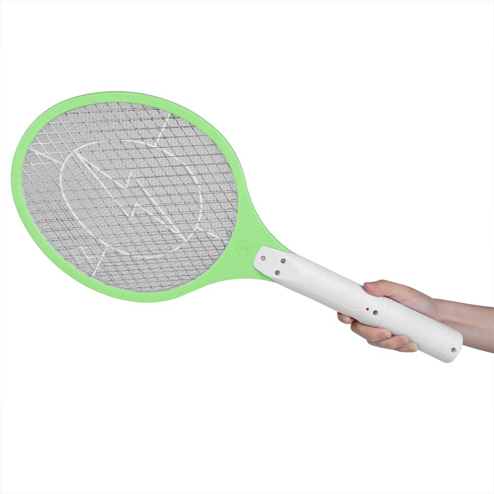 Tueur de Raquette d'insecte d'insectes d'insecte de tapette Rechargeable de tapette de Moustique électrique de Moustique pour la Maison/Bureau(Green)