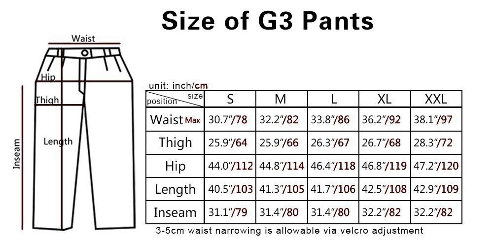 Homme Tenues de Combat Pantalon Militaire Paintball Gen3 Tactique Pantalon et Genouillères Multicam MC