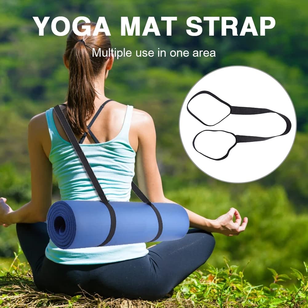 PTJJXA Cinghie Portatappetino Yoga - 2 Pezzi Regolabili Per Trasporto Facile - Ideali Per Pilates, Fitness E Allenamento