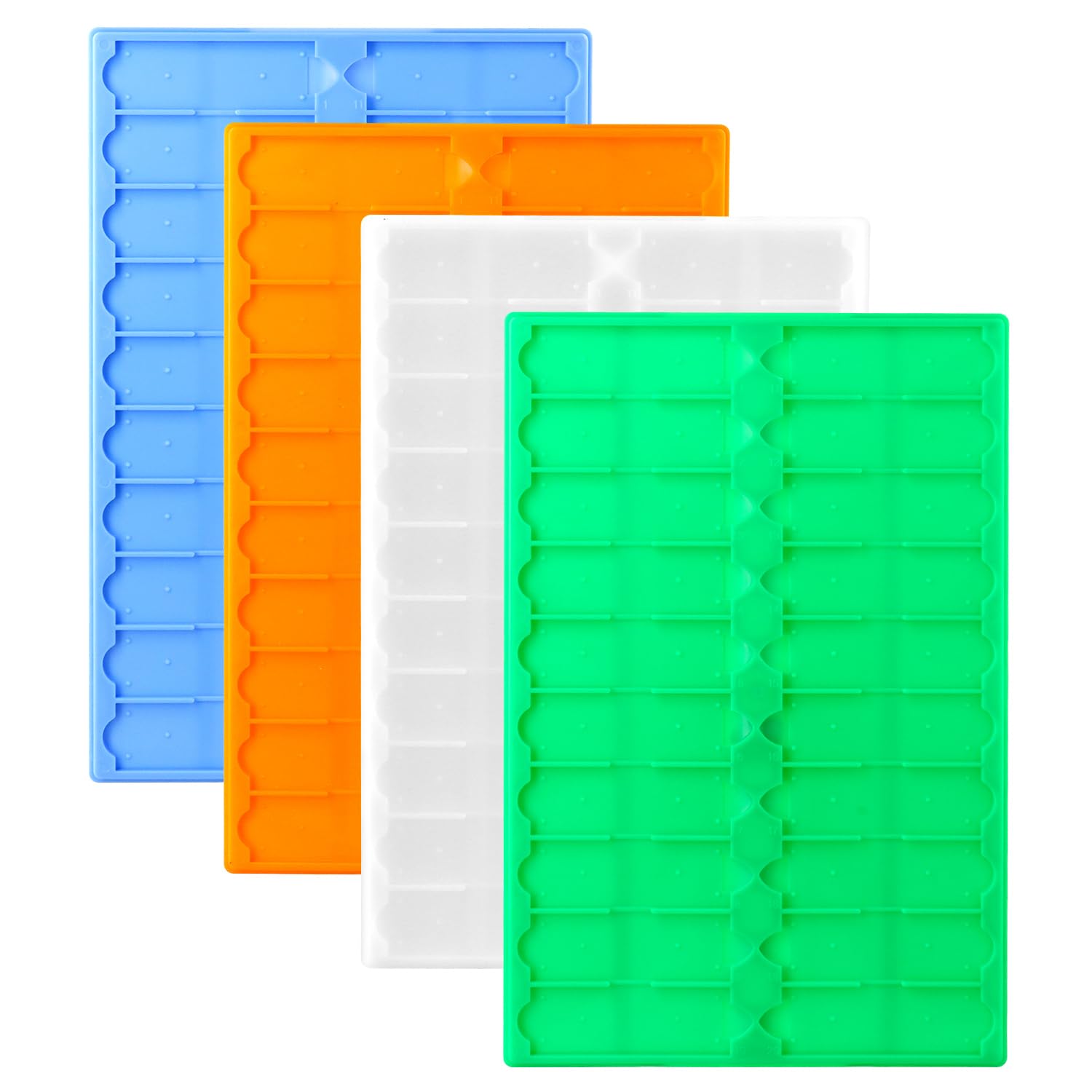 QWORK Set di vassoi per microscopio impilabili, in plastica, 30 cm x 19,5 cm, antiscivolo, capacità 20 vetrini per vassoio, 4 pezzi
