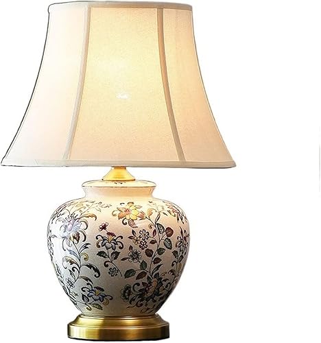 BGGJJ Lamp for Desk Nordic Luxury Ceramic Table Lamp Bedroom Bedside Lamp Study Living Room Office Retro Decorative Table Lamp Desk Lamps for Home