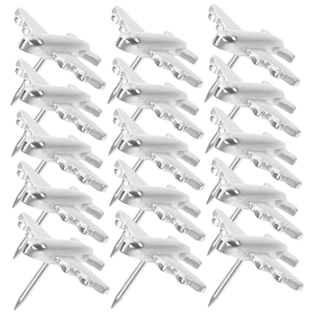 5 Sätze Metall Push Pin Flugzeugform Pinnwand Stecknadeln Kreative Büro Und Wohnaccessoires Für Karten Fotos Und Ankündigungen Einfach Zu Lagern Und Sicher Anwendung 30 Stück * 5