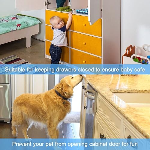 Miniatura 6 de FATLODA Paquete de 6 cierres magnéticos para puerta, imanes ultrafinos de acero inoxidable para puerta de gabinete, imanes adhesivos para puerta de