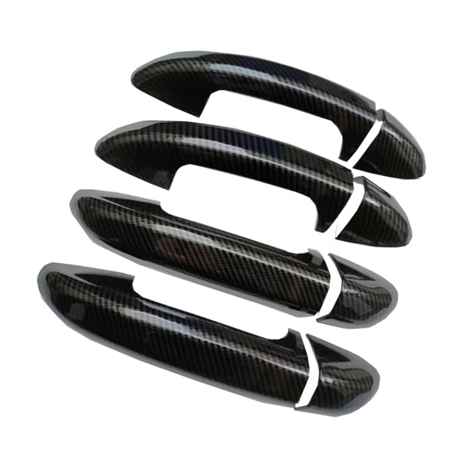 DSPOLIMV Outer Door Handle Cap Compatible with Vw for Passat B6 B7 3c .5 7. for Sedan 2011 2015 Chrome Door Handle Cover ABS Car Accessories(Black)
