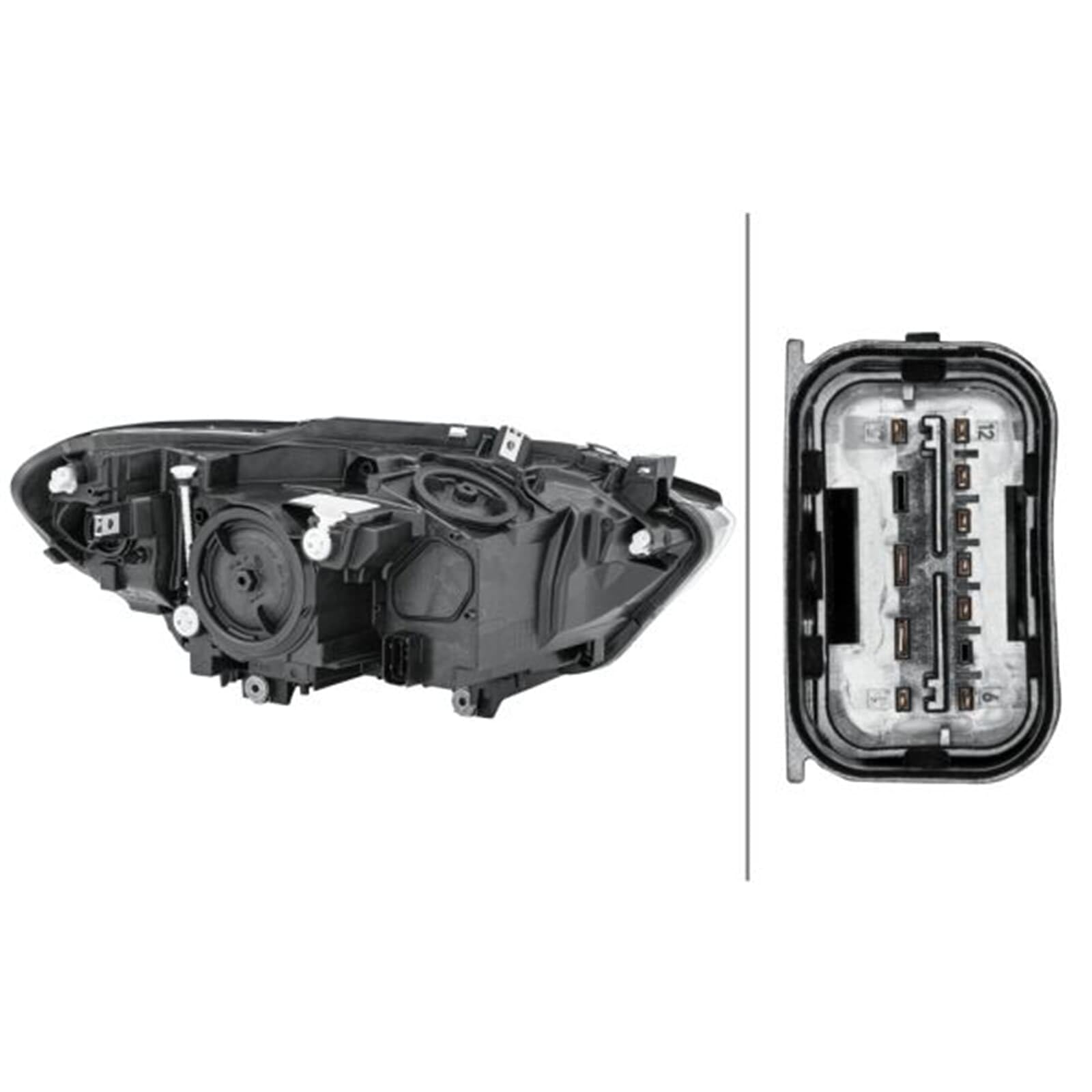 HELLA 1EG 011 919-411 Halógena-Faro principal para circulación por la derecha - Delante, izquierda | Compatible con: BMW 1, 1