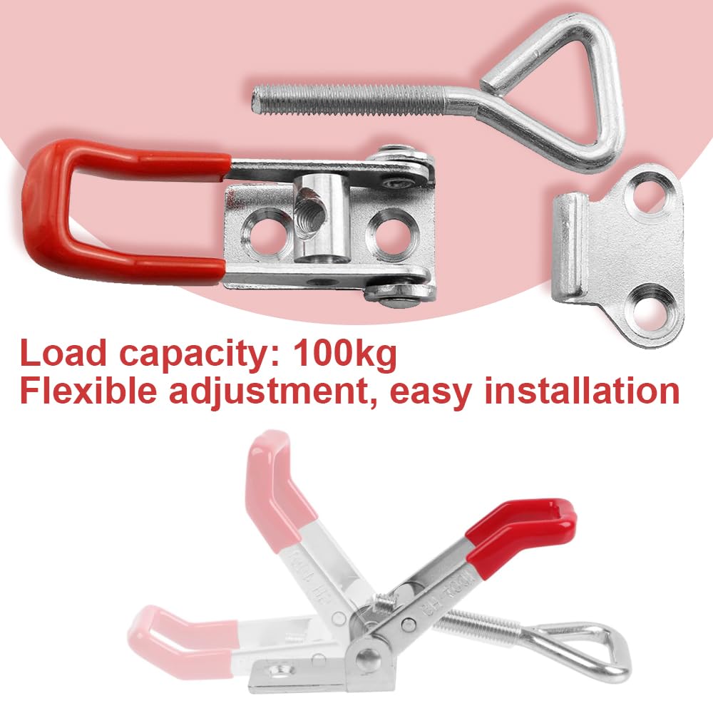 6 Chiusure A Leva Regolabili GH-4001 - Morsetti Per Cassetti, Armadi, Porte Con Capacità 150 Kg - Foto 13