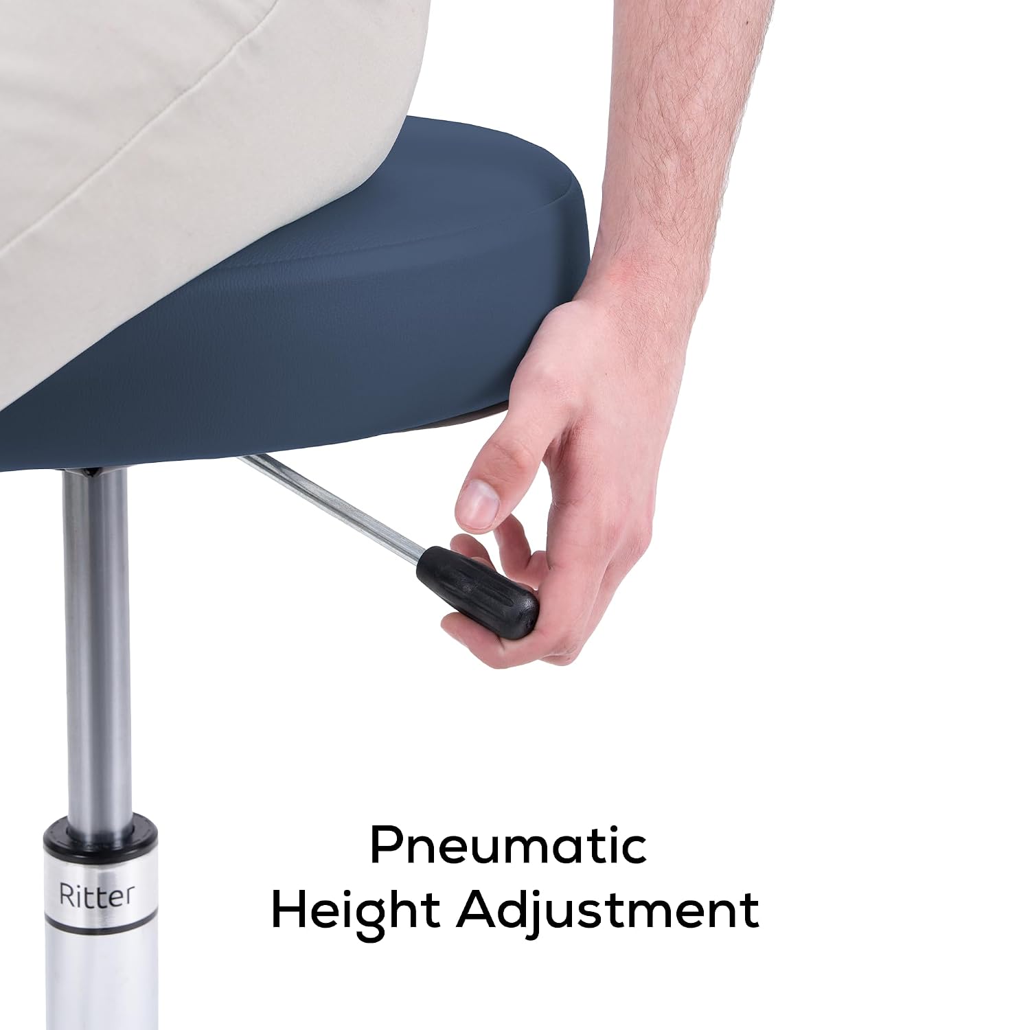 Midmark Ritter 272 Air Lift Clinical Stool, Soothing Blue