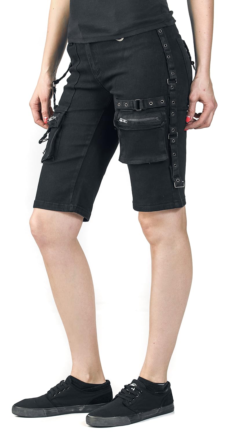 Fashion Victim Strap Shorts Frauen Short schwarz