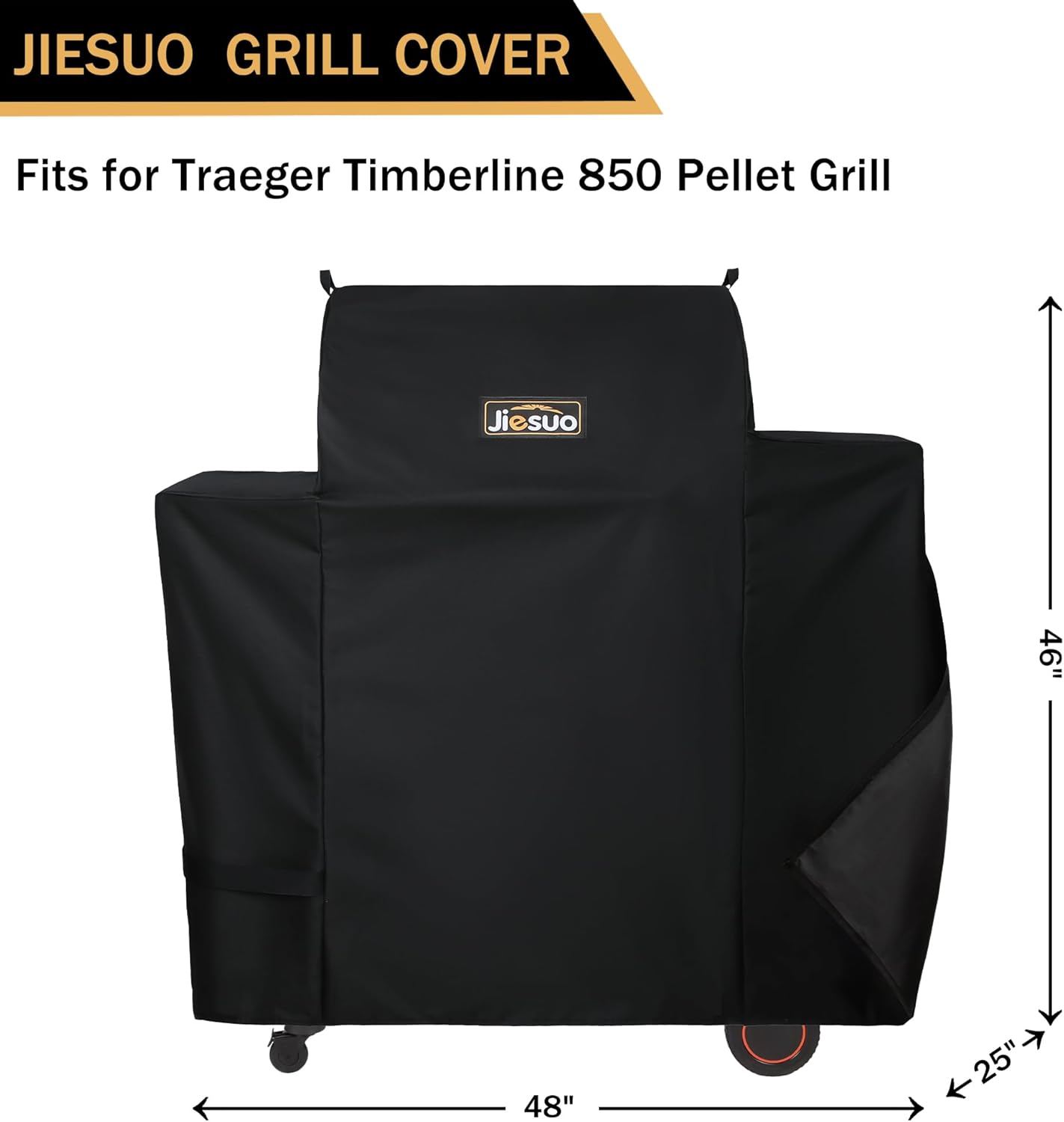 Grill Cover for Traeger Timberline 850 Grills, Heavy Duty Waterproof Traeger Pellet Grill Cover, Special Zipper Design