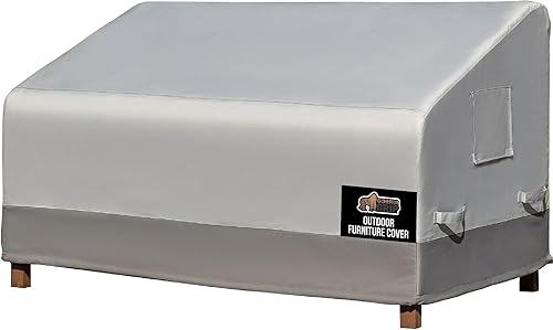 GORILLA GRIP Funda impermeable grande para sofá de patio al aire libre, 58 pulgadas, juego de fundas ajustables para muebles para invierno, mantiene