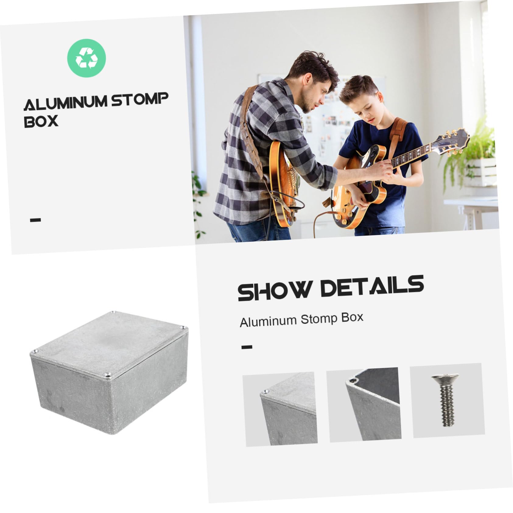 ULDIGI Effector Aluminum Box Guitar Case Electronic Enclosure Case Guitar Effect Enclosure Smooth Edges Craftsmanship