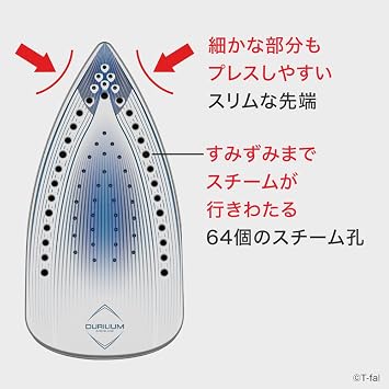 Tefal FV2889J0 Steam Iron with Cord, Powerful Steam, Max 2.6 oz/min 75 g/min, Air Glide Surface, Steam Glide, Green