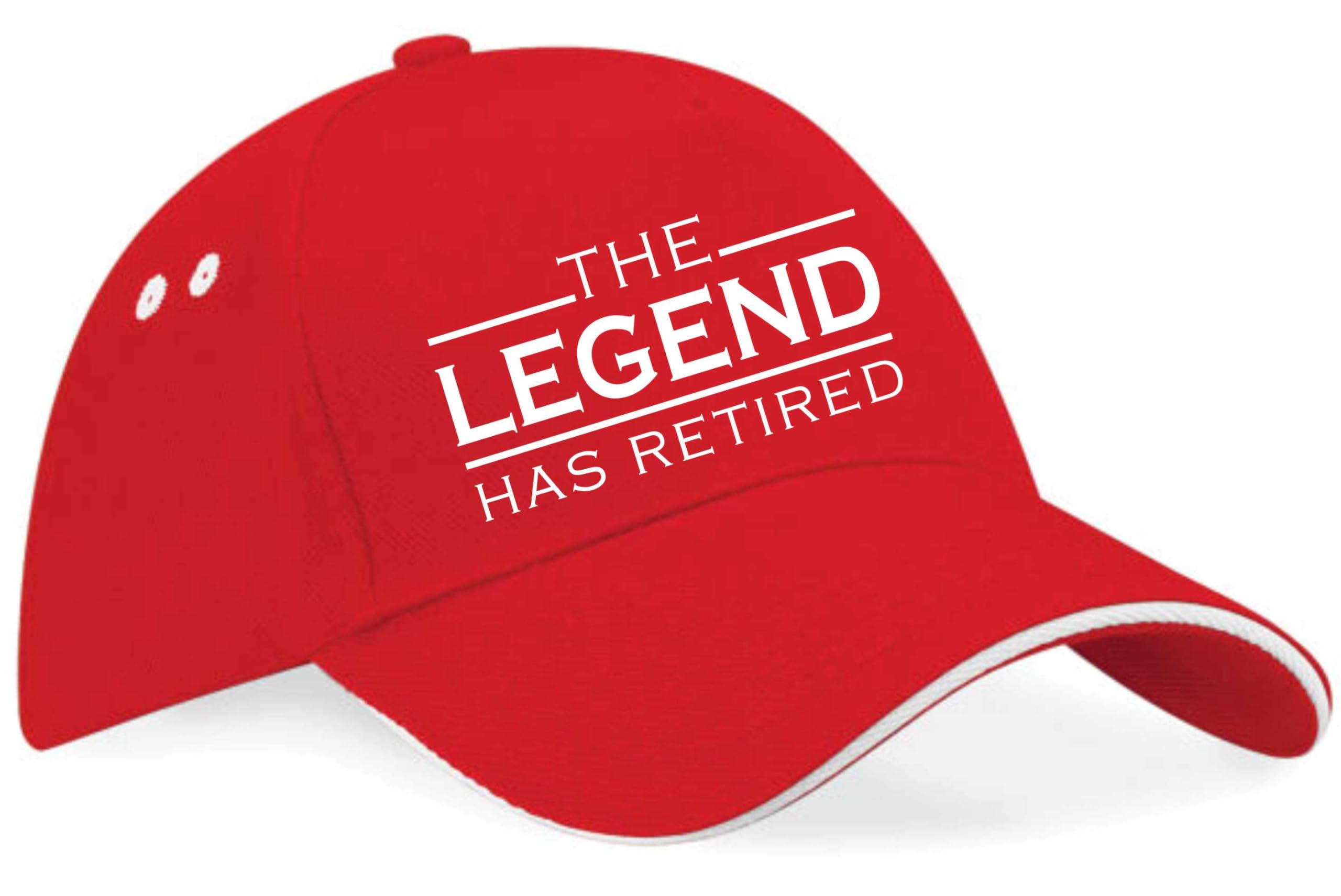 Print4U The Legend Has Retired Baseball Cap Retirement Gift for Men & Ladies Red