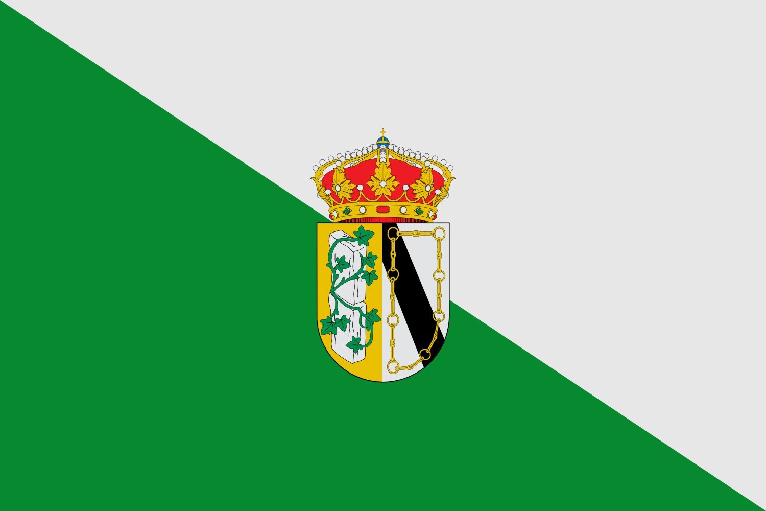 Drapeau Ledrada de qualité supérieure aux émaux du blason officiel